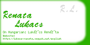 renata lukacs business card